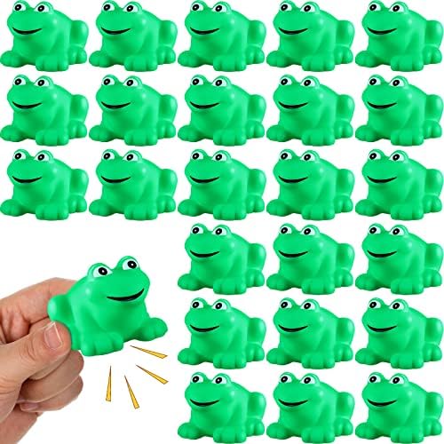 24 kom gumene žabe škripe i plutajuća zelena žaba gumena igračka za kupanje Baby Shower igračke za kupanje