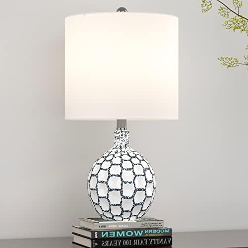 Maxax keramička stolna lampa, trosmjerna zatamnjena lopta Noćnicu noćna stočna lampa s bijelim