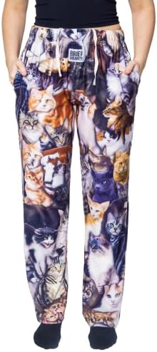 Kratka ludila Kitty Cat Lounge Pajama hlače - svilenkasto meko, prozračno, rastezanje, sa džepovima i strukom