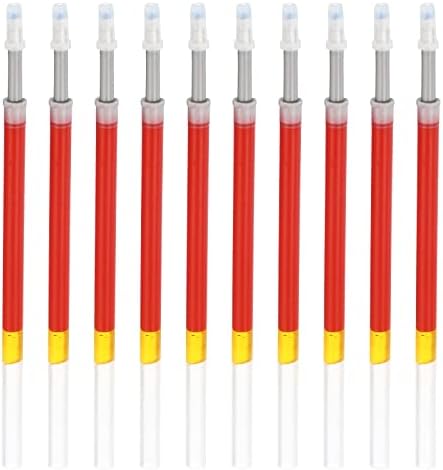 Patikil 110mm gel olovke, 100 komada 0,5 mm Fini tip crvene gel sa berbom za punjenje smetnje za ugradnju uredskih