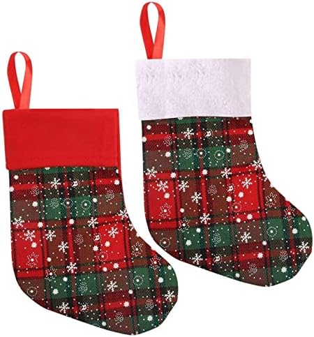 Božićne čarape Poklon torbe Candy Sock torbe za snježne pahuljice Pleteni nosač držača drveća Dekor