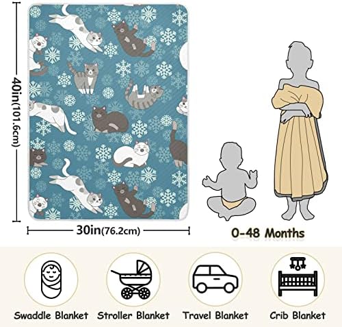 Swoddle pokrivači mačke za snježne pakete za novorođenčad, primanje pokrivača, lagana mekana prekrivačica