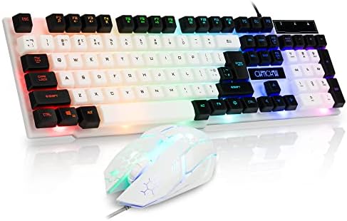 Kombinacija žičane tastature i miša sa pozadinskim osvjetljenjem Rainbow RGB mehanička ploča s osjećajem