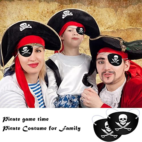 Spiareal 60 kom pirate kapetane zakrpe za oči Pirate kostim dodaci gusarski tematski zabava za