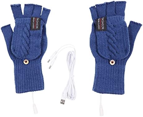 Laptop Grijani muškarci USB puni i pola ručne zimske rukavice mitten rukavice za žene topli pleteni sportski sport