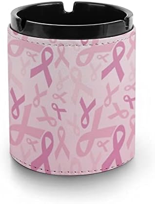 Ružičasta svijest o raku dojke Premium kožne pepeljare okrugle cigarete radne površine pušenje