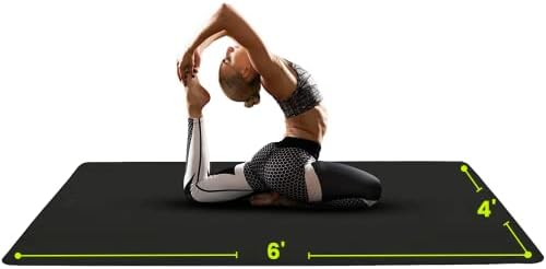 GOGOKIWI velika prostirka za jogu Izuzetno široka prostirka za trening debljine 1/4 inča za žene i muškarce,