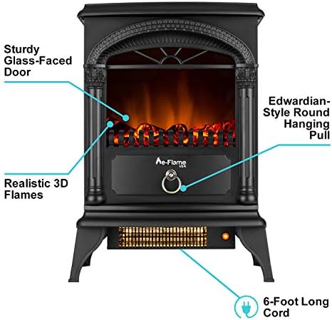 E-plamen SAD Hamilton u zatvorenom kompaktno-kompletni električni kamin Space grijač - realističan 3-D plameni