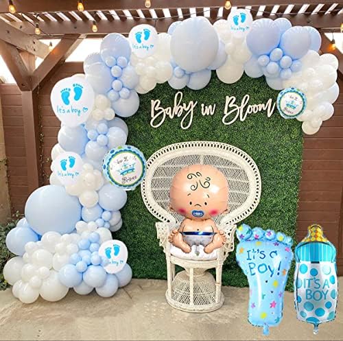 Dekoracije za bebe za dječaka, rodno otkrivanje ukrasi plavih zabavnih materijala, dečko za bebe, dečko