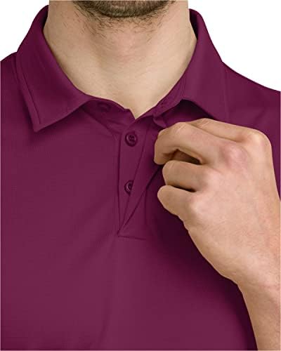 Muška polo golf košulja sa okruglim rubom - suho fit 4-smjerni rasteznica, wicking vlage, anti-miris & upf50 +.
