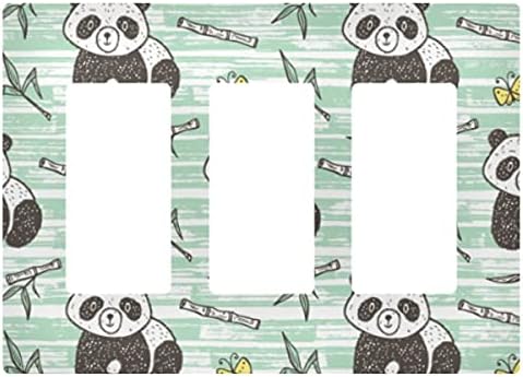 Yyzzh slatka beba panda bear bambus leptir zelena bijela pruga jednostruka gang rocker preklopna ploča 2.9