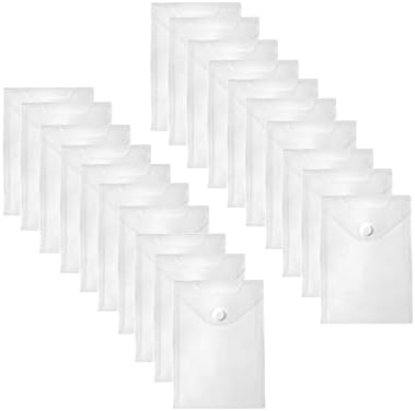 Yessart 7x9 jasne plastične koverte naljepnice za zatvaranje sa kukom držač za skladištenje 20 pakovanja