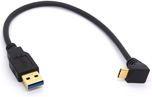 25cm USB tipa C produžni kabl pozlaćen USB 3.0 muški do 90 stepeni gore niz kut C Tip C kablovski podaci