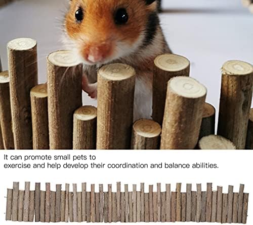 ZERODIS HAMSTER Igračke, fleksibilna hamster drvena mosta ograda za vrata Hamster Chew Toys Decor stoe penjačka platforma za miševe Gerbil Chinchilla