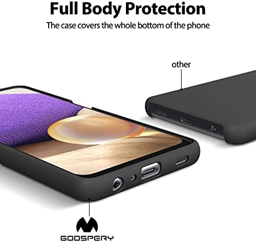 Goospery tekući silikonski futrola za Galaxy A32 5G svilenkasto-mekani dodir Zaštita od cijelog