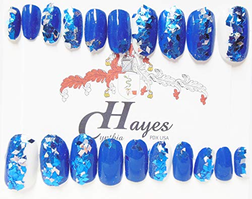 Cynthia Hayes press-on Nails Oval Wide Short 'High & amp; Tite' Full Set 20 Pc