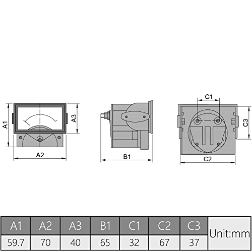 Fielect AC 0-5A analogna ploča 85L17 AMP AMMETER mjerač mjerača 2.5 Tačnost za ispitivač mjerenja auto krugova