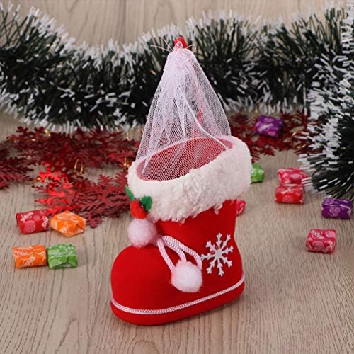 NUOBESTY 2kom božićnih čarapa predstavlja korpu, Candy čizme torbe Apple poklon torba svadbena bombona