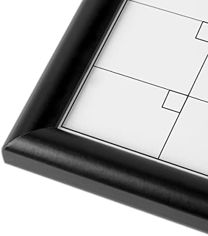 Umtiit Mjesečni kalendar Bela tabla za suvo brisanje 10,6 x 14,5 inča, okvir od crnog drveta, Bela tabla sa magnetnom