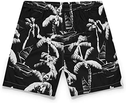 WenKomg1 kratke hlače za muškarce, nacrt tropske plažne šorc Square noge Havajske kratke hlače Elatstični