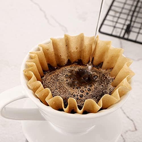 Segove mali filteri za kafu za jednokratnu upotrebu, 50 count 1-2 šolja 155mm Filter, prirodno smeđe Nebijeljeno,