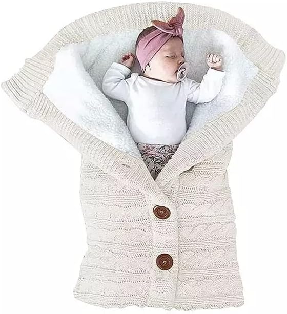 Cocoabi siva nosila beba za bebe | Bunting | Napravljen od debelog pamučnog pletena sa toplim
