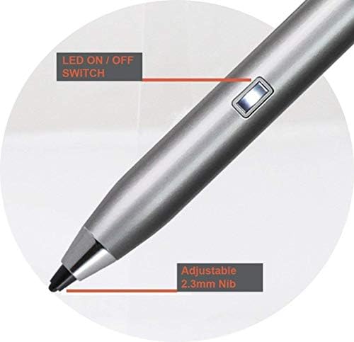 Bronel Silver Mini Fine Point digitalni aktivni olovka Stylus kompatibilan je s Acer Iconia tabulatorom