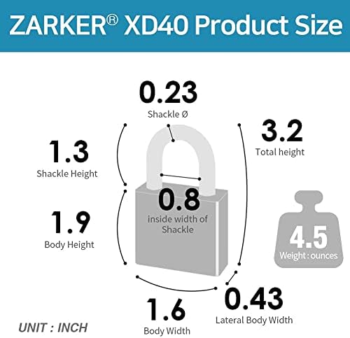 Zarker XD40 4-znamenkasti kombinirani katanac, ružičasta, 1-pakovanje