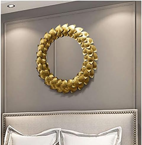 PDGJG zidna ogledala za sobni dekor Kućni dekor Zlatna okrugla ogledala za zidni dekor moderni