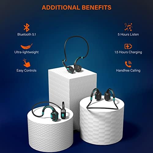UooEA vodootporne slušalice za plivanje sa koštanom provodljivošću-IP68 vodootporne slušalice