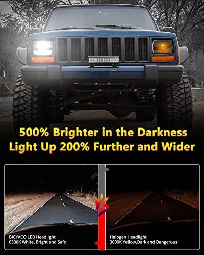 1 par 105W pravougaona 5x7 / 6x7 inča Led prednja svjetla duga kratka svjetla kompatibilna sa Jeep Wrangler