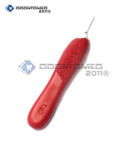 OdontOmed2011 ručka noža skalpela 6 crvena plastična hvataljka veterinar, zubni instrumenti