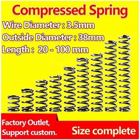 Hardverska opružna tlačka opruga tlačna pločica pločica opruga Spring Spring Steel žica promjer 3,5 mm, vanjski