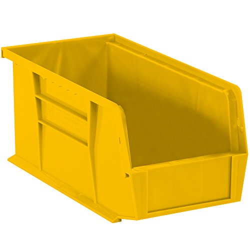 Aviditi plastični kontejneri za kante za skladištenje, 18 x 8-1 / 4 x 9 inča, Crni, pakovanje od 6 komada, za organizovanje domova, kancelarija, garaža i učionica