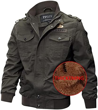 Jakne za muškarce Muška jesenska zimska vojska odjeća džepni patentni patentni zatvarač prozračni
