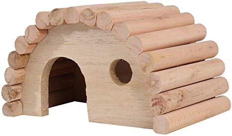 Drvena hrčka kuća Topli luk krevet Mala životinja Prirodna drvena igračka za Gerbils Chinchillas