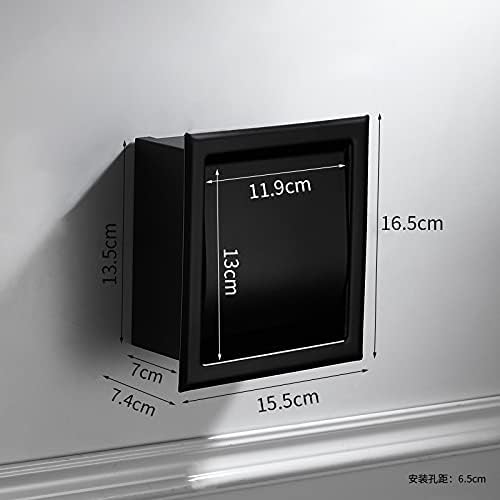 DIJIAMU 1pc Držači papira Moderni zidni nosač mat crnog 304 nehrđajući čelik kupatilo za toaletni papir