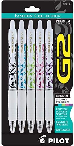PILOT G2 modna kolekcija Premium olovke sa Gel mastilom, Fine Point, razne boje, 5 Count