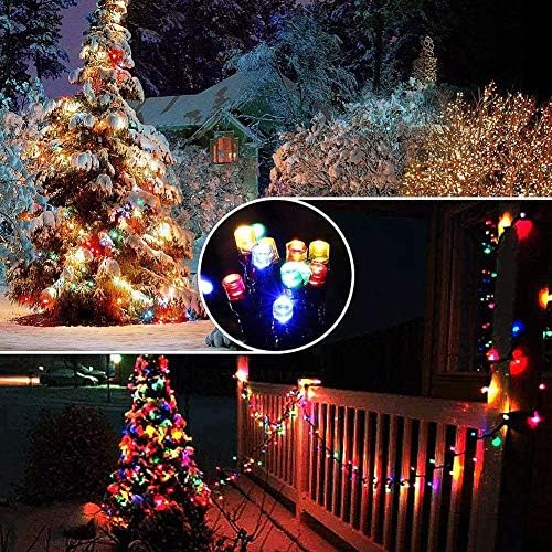 Božićna žica 220 LED višebojna 25m 82ft, 8 modova svjetlucava svjetla unutarnje vanjsko ukrašavanje priključak