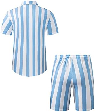 Jmierr Men Short Sets Outfits 2 komada, Ležerne prilike ljeto niz Havajska košulja kratkih rukava i kratke