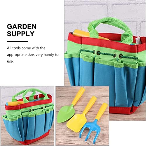 Kisangel outdoor Toys Mini baštenski alat Set dečijih baštenskih igračaka Tote Bag Spade Rake
