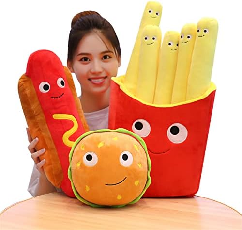 ZCTGHVY 17 inčni punjeni smiješni realistični hot dog plišani igrački jastuk na razvlačenje jastuk