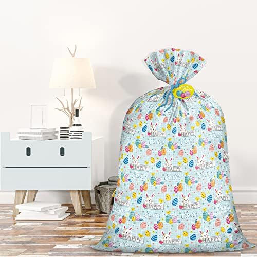 WRAPAHOLIC 56 Velika plastična poklon torba - dizajn Uskršnjeg zeca i Uskršnjeg jaja za Uskrs,