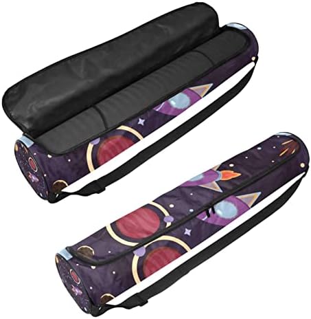 Cartoon Rocket Planet Nebula Stars torbe za jogu torbe za nošenje joge sa punim patentnim zatvaračem za žene i